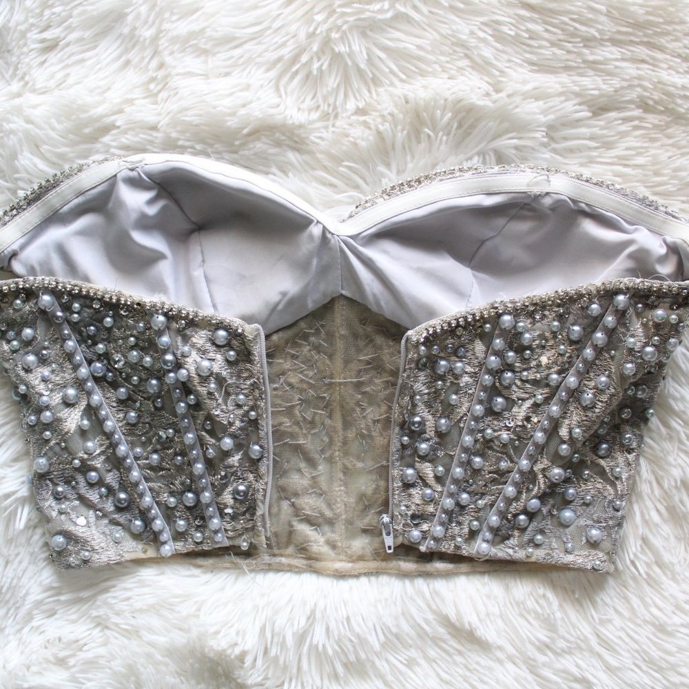 Clarisse 2-piece Prom Dress Silver/Grey - Picture 9 of 14